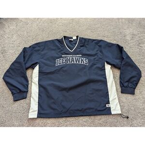 Vintage Sportco Authentic Jacket Mens 3XL Blue Southern Illinois Ice‎ Hawks